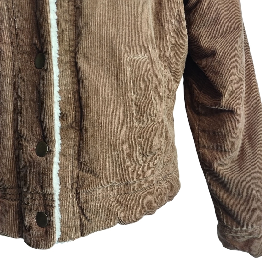 Jennifer.j Women's Corduroy Faux Suede Trimmed Quilted Button Jacket Size M - Picture 6 of 9